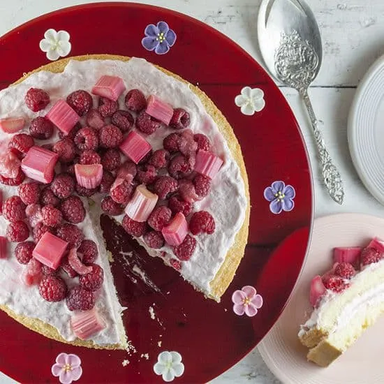 Recept: Rabarber-frambozentaart