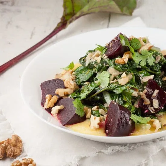 Recept: Polenta met roergebakken snijbiet