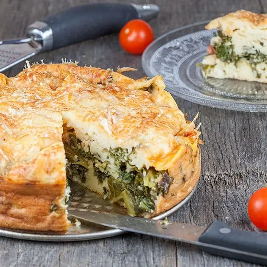 Recept: Vegetarische boerenkool en cherry tomaatjes taart