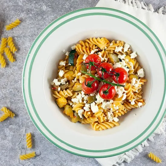 Recept: Vegetarische pasta met courgette