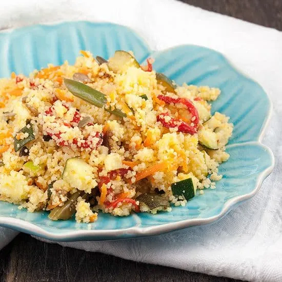 Recept: Vegetarische couscous met appel en sperziebonen