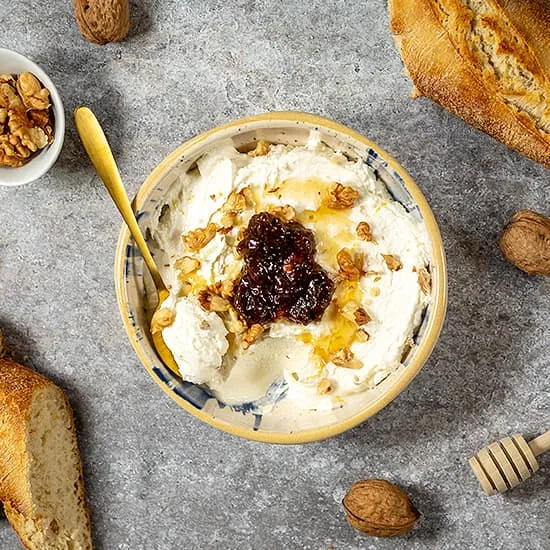 Recept: Opgeklopte feta met vijgenjam