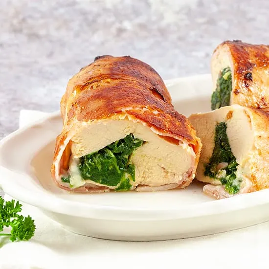 Recept: Gevulde kipfilet met spinazie