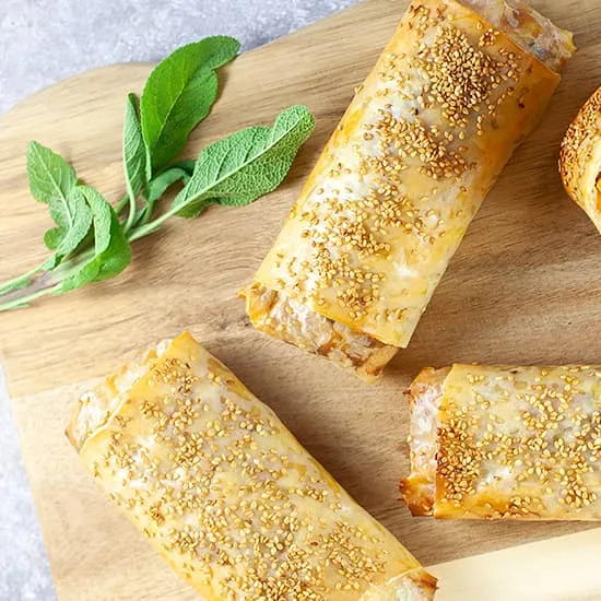 Vegetarische filodeeg pakketjes