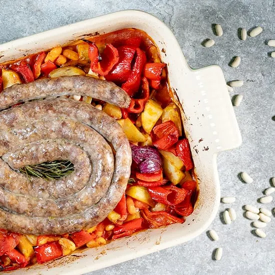 Recept: Ovenschotel met witte bonen en worst