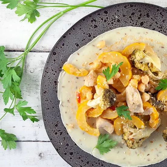 Curry van delicata pompoen
