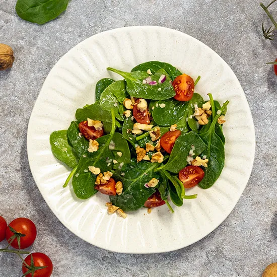Recept: Spinaziesalade met walnoten