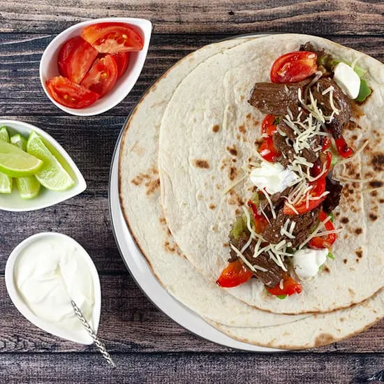 Fajita's met biefstuk