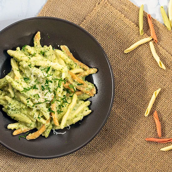 Pasta met courgette roomsaus