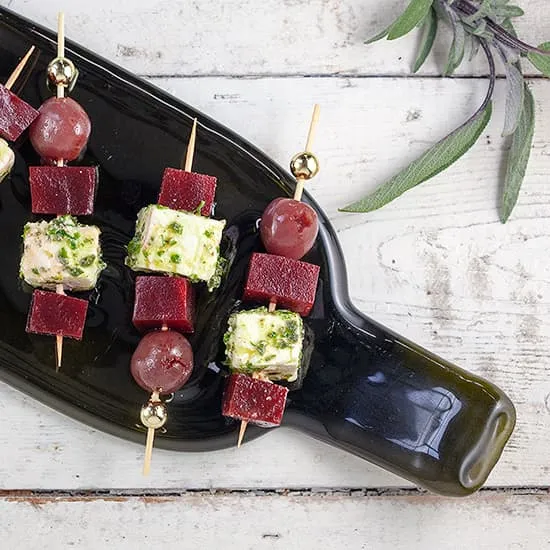 Recept: Rode biet en feta spiesjes