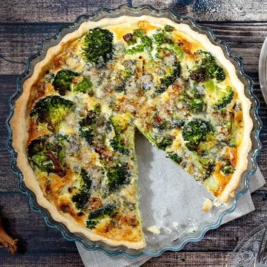 Recept: Quiche met broccoli en Stilton