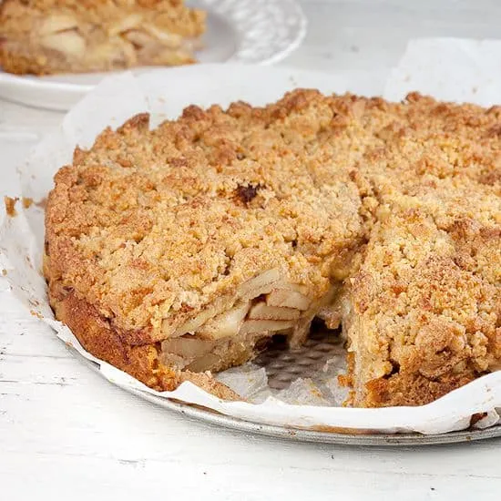 Recept: Appelkruimeltaart (lactose en geraffineerde suiker vrij)