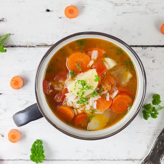 Recept: Aardappel rijstsoep