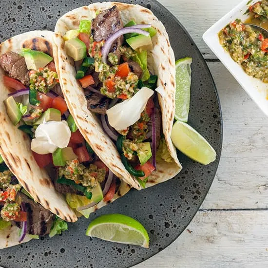 Recept: Chimichurri biefstuk taco's