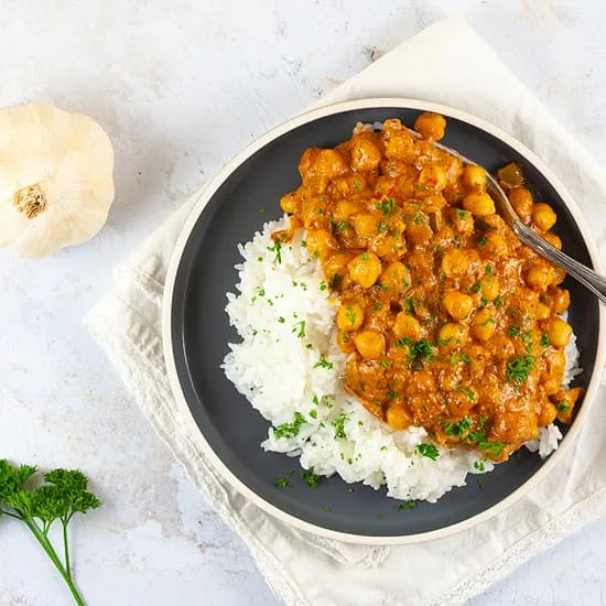 Vegetarische kikkererwten masala
