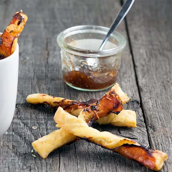 Recept: Ham-kaas stengels