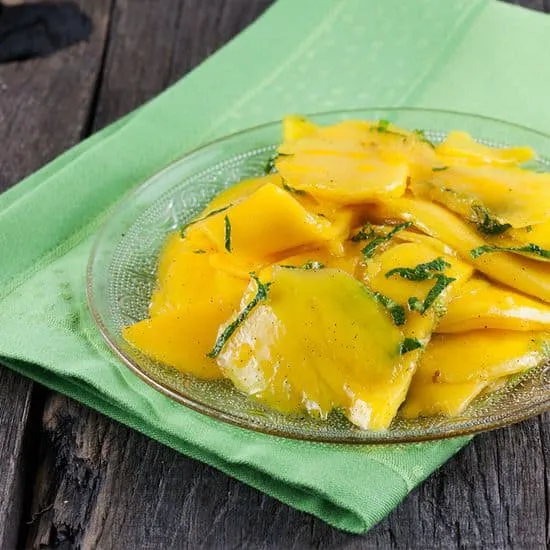 Suikervrije mango plakjes