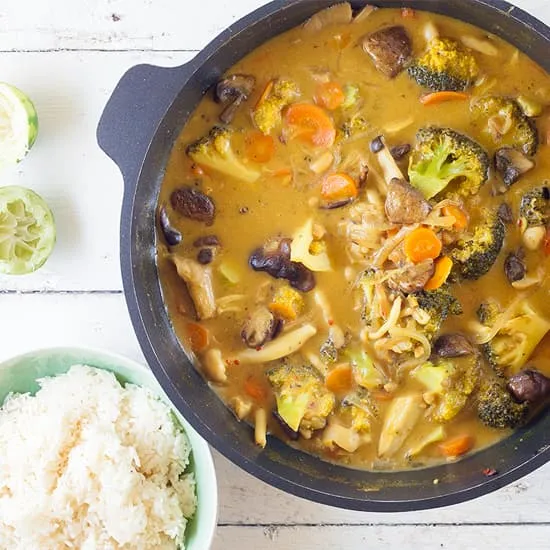 Recept: Paddenstoelen curry met rijst