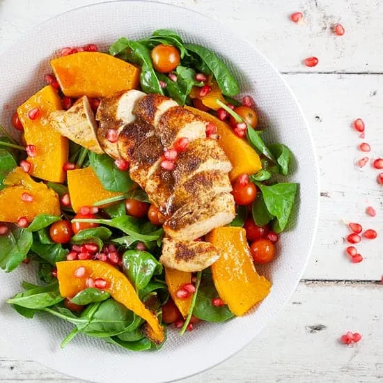 Recept: Pompoensalade met kip