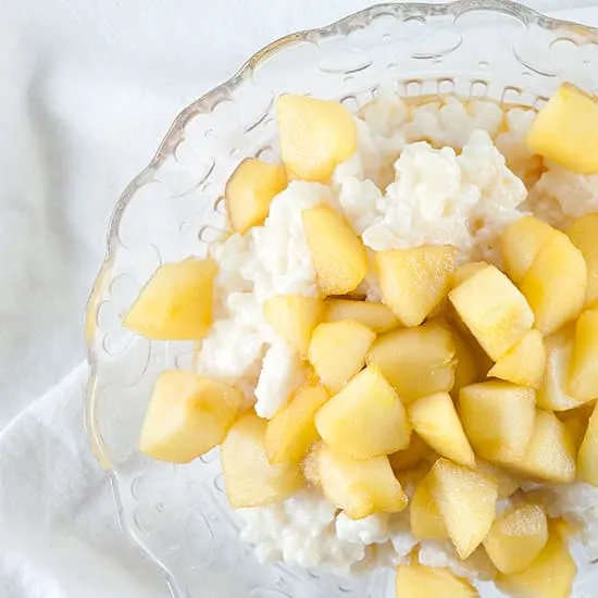 Makkelijke rijstpudding met appel