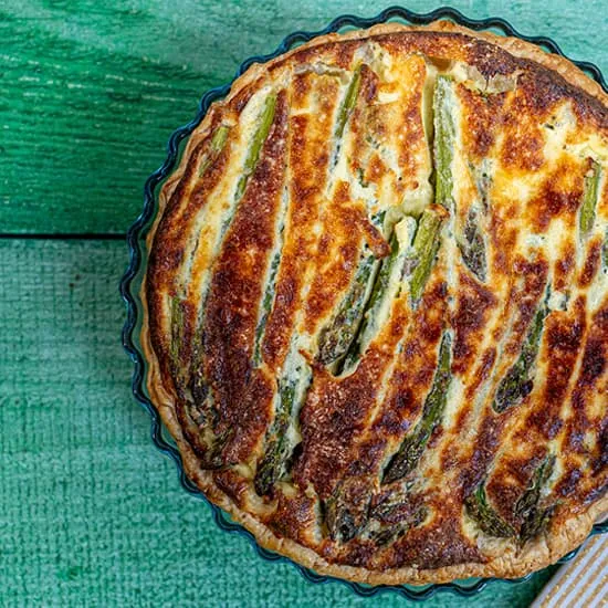 Recept: Quiche met groene asperges