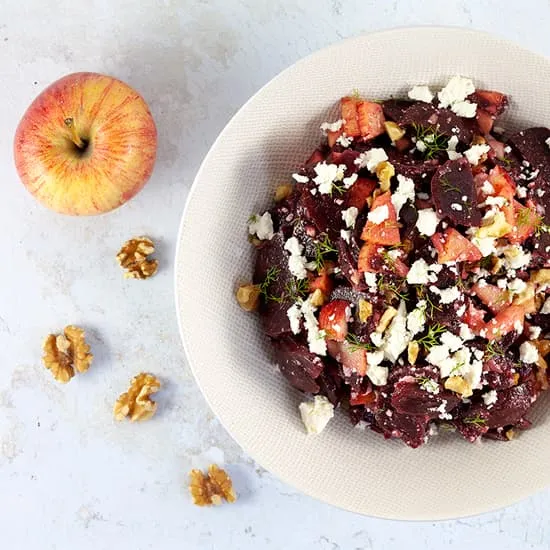 Recept: Bietensalade met appel en feta