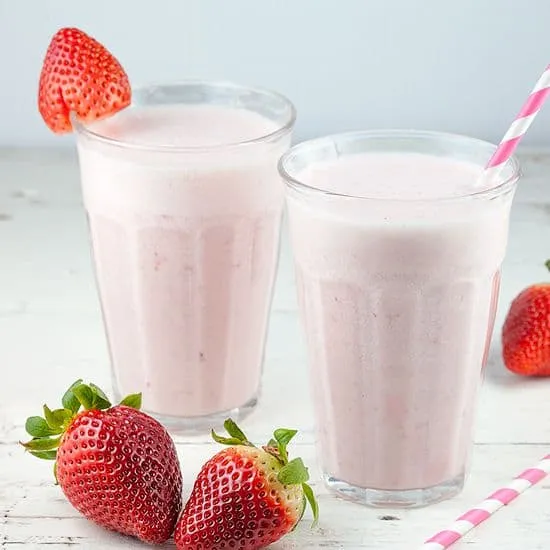 Recept: Simpele aardbeien smoothie