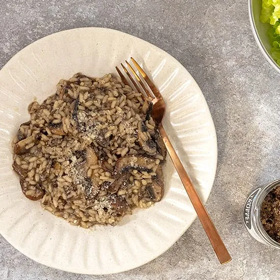 Risotto met champignons en truffel