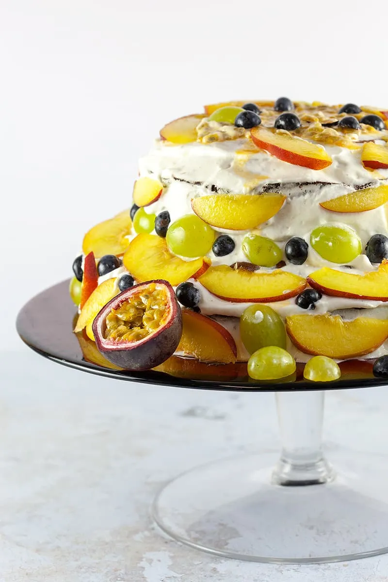 Fruittaart met slagroom