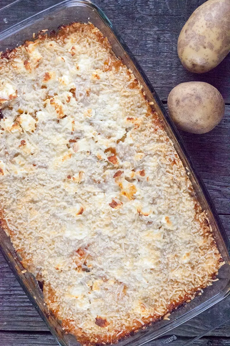 Aubergine en feta ovenschotel
