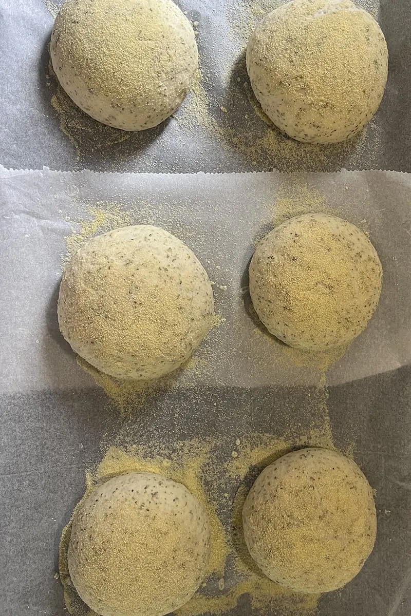 Italiaanse bollen voorbereiding - tweede rijs