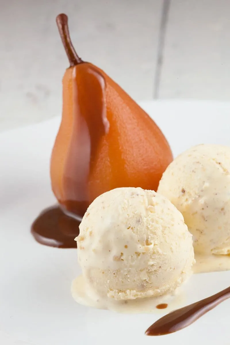 Hazelnoot en amaretto roomijs