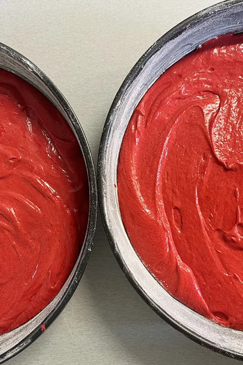 Red velvet taart beslag
