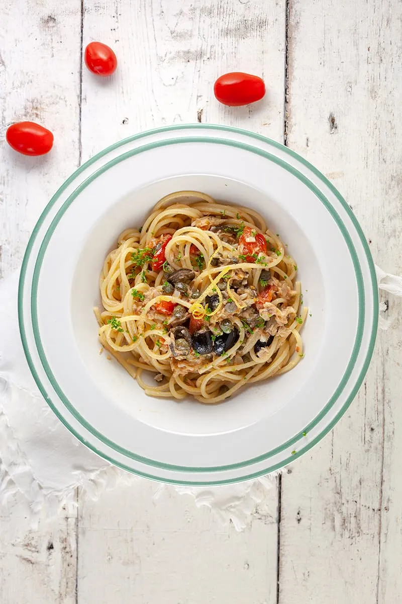 Spaghetti met tonijn