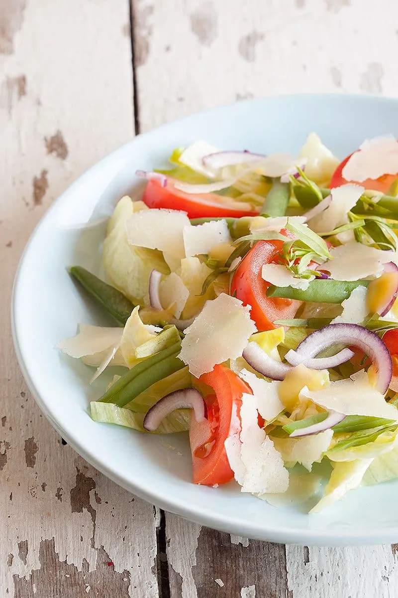 Dragonsalade met sperziebonen