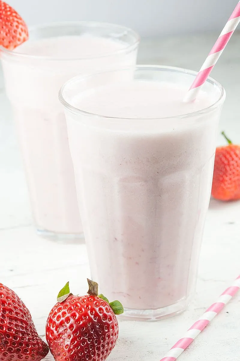 Simpele aardbeien smoothie