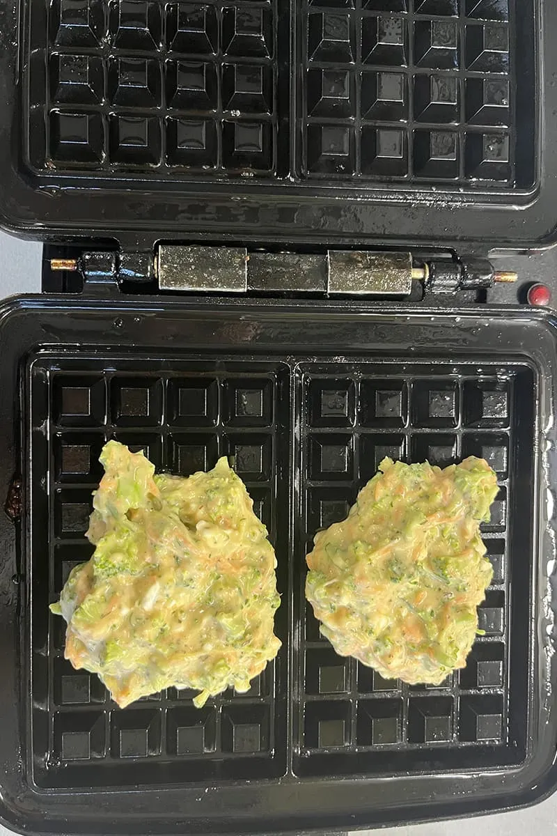 Groentewafels met feta voorbereiding - stap 1