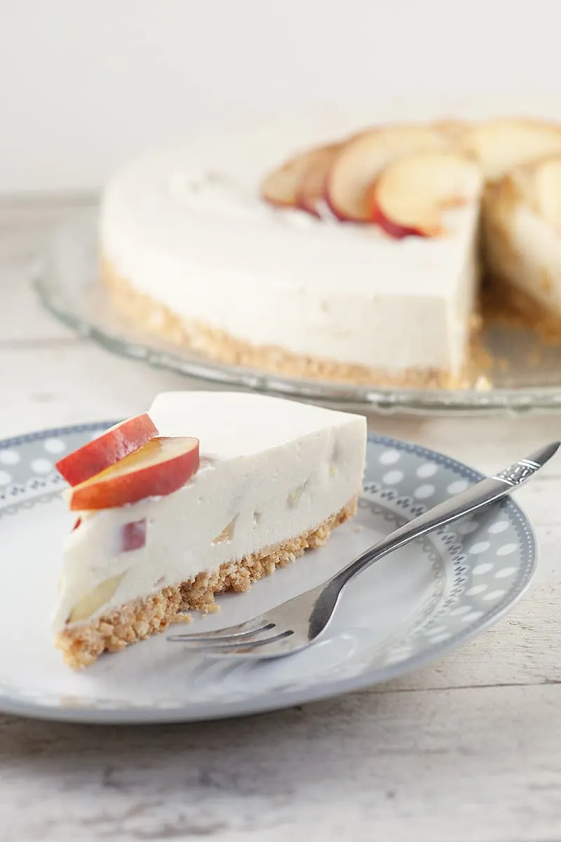 Perzik cheesecake