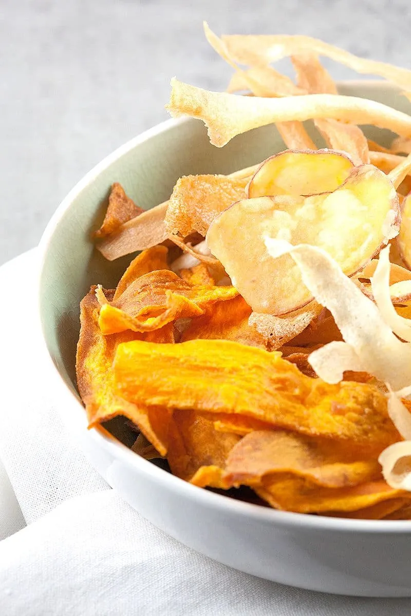 Gebakken groentechips