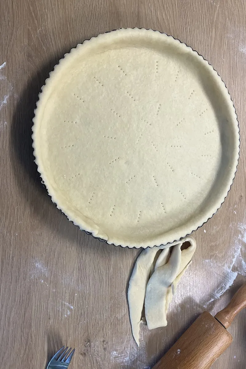 Rabarber-schuimvlaai voorbereiding