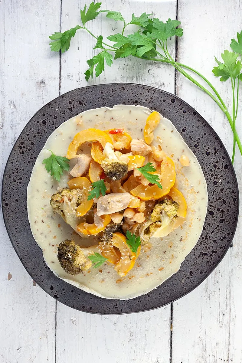 Curry van delicata pompoen
