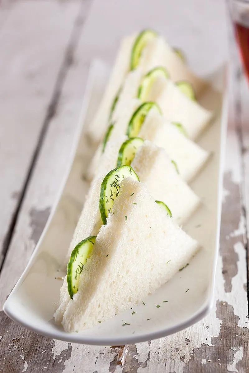 High tea komkommer sandwiches