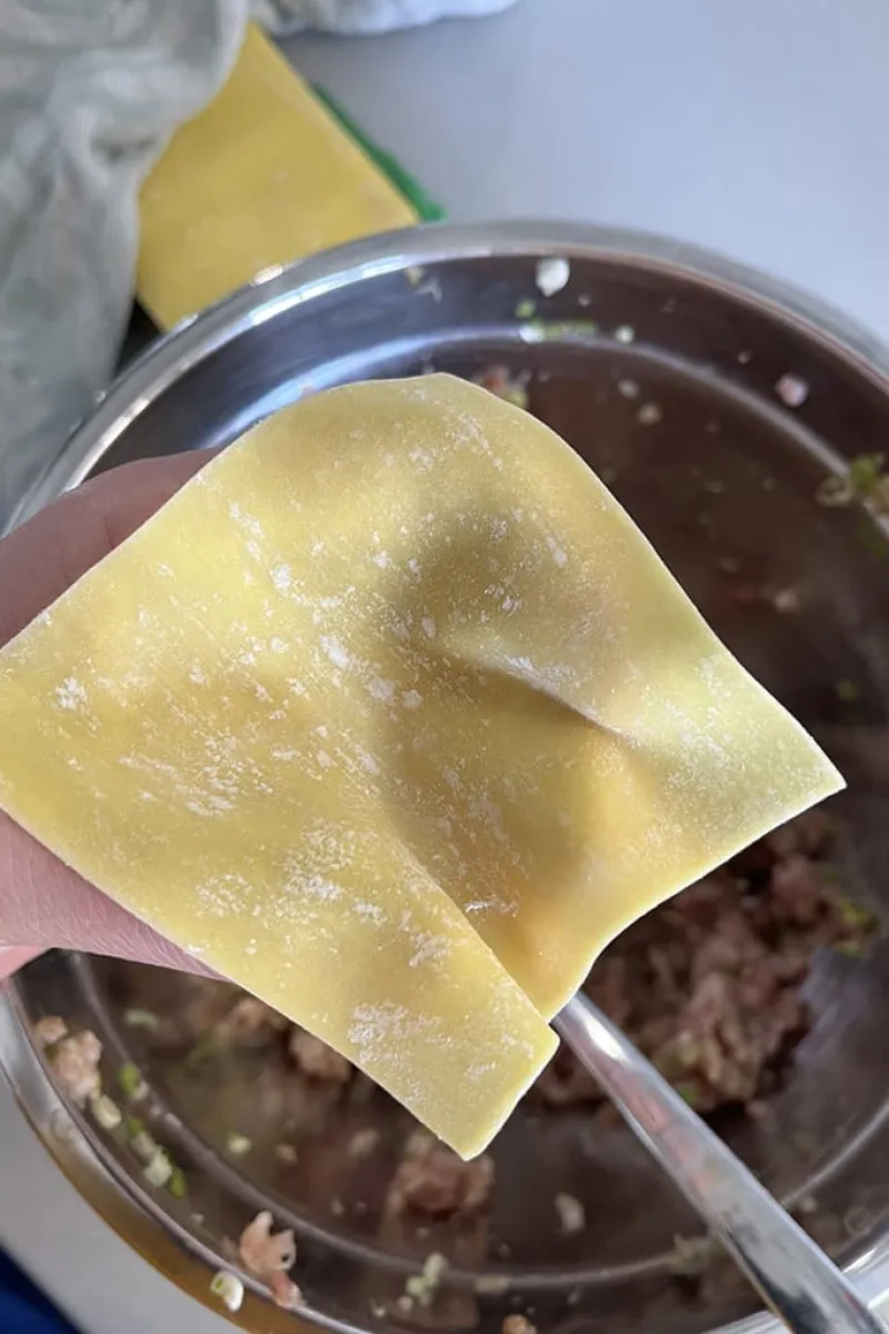 Dim sum vullen - stap 1
