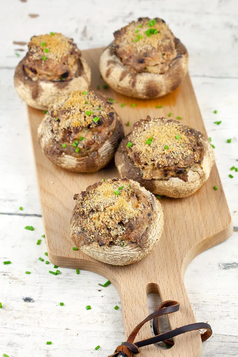 Gevulde champignons met ricotta