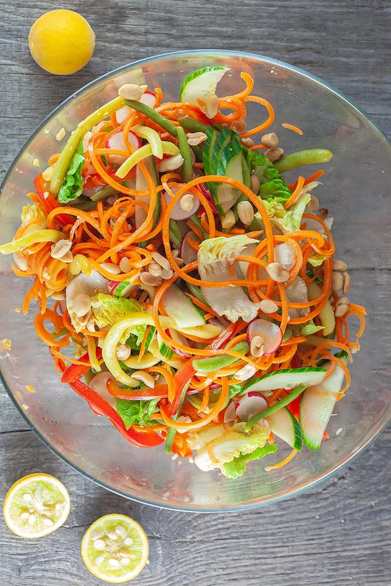Oosterse salade met yuzu dressing