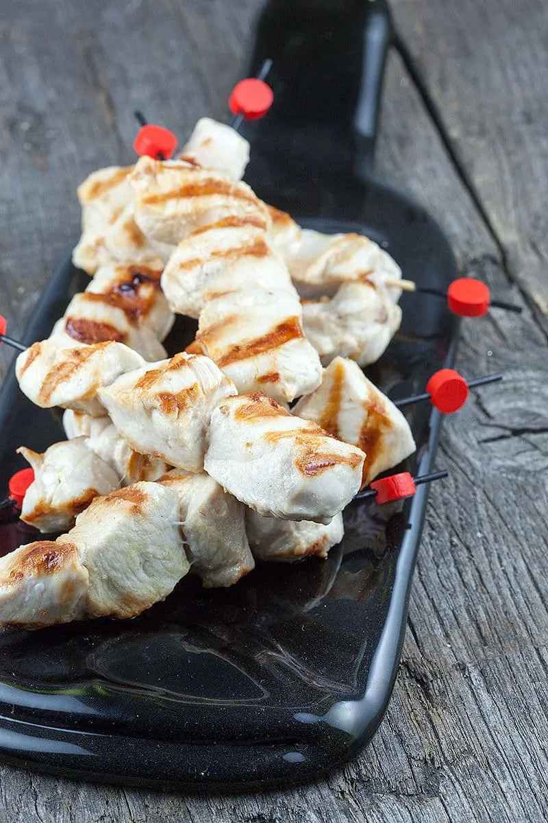 Gemarineerde pittige kipspiesjes