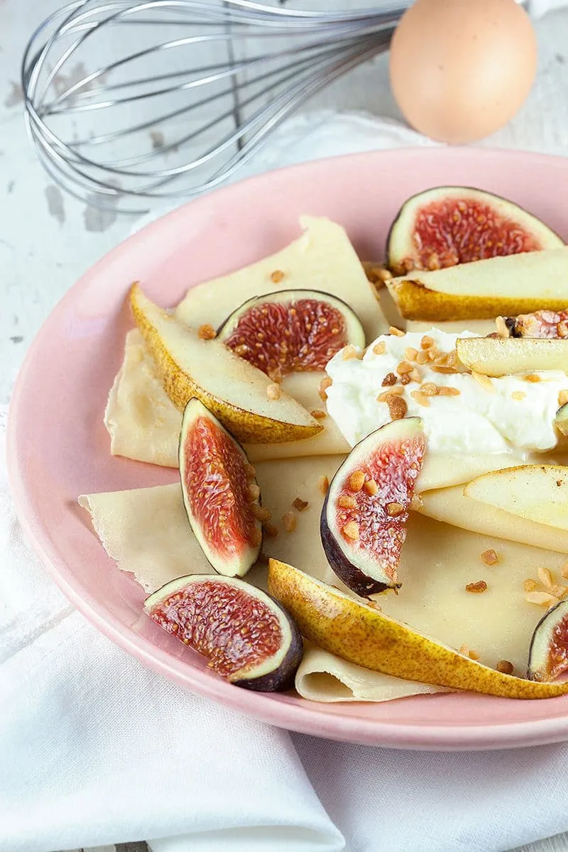 Crêpes met vijgen en peren