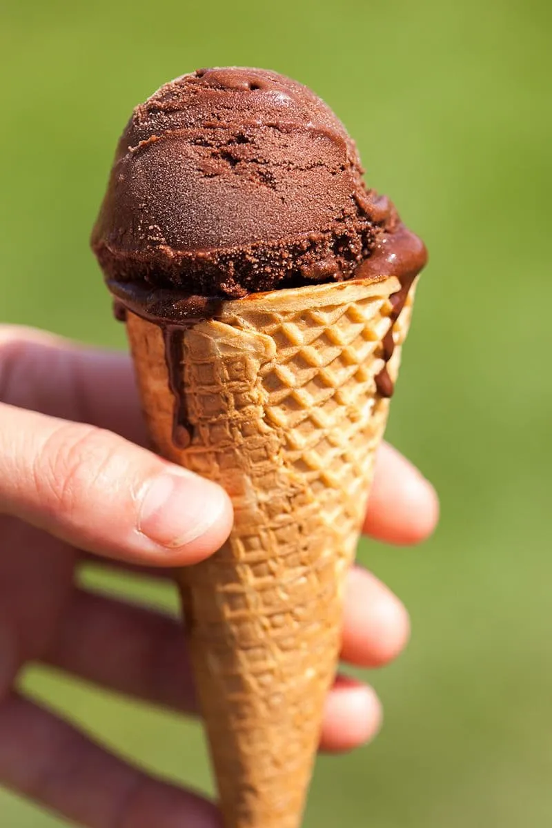 Chocolade sorbetijs