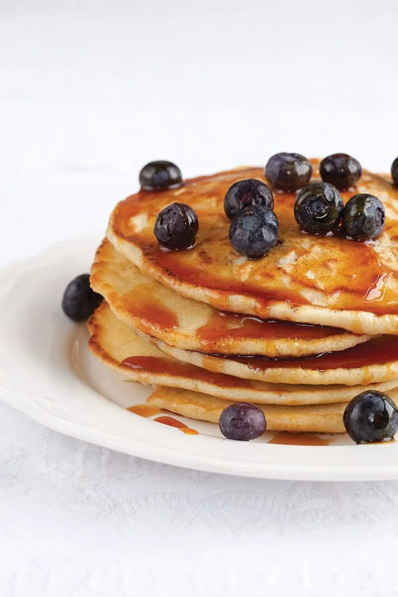 Pannenkoeken met blauwe bessen