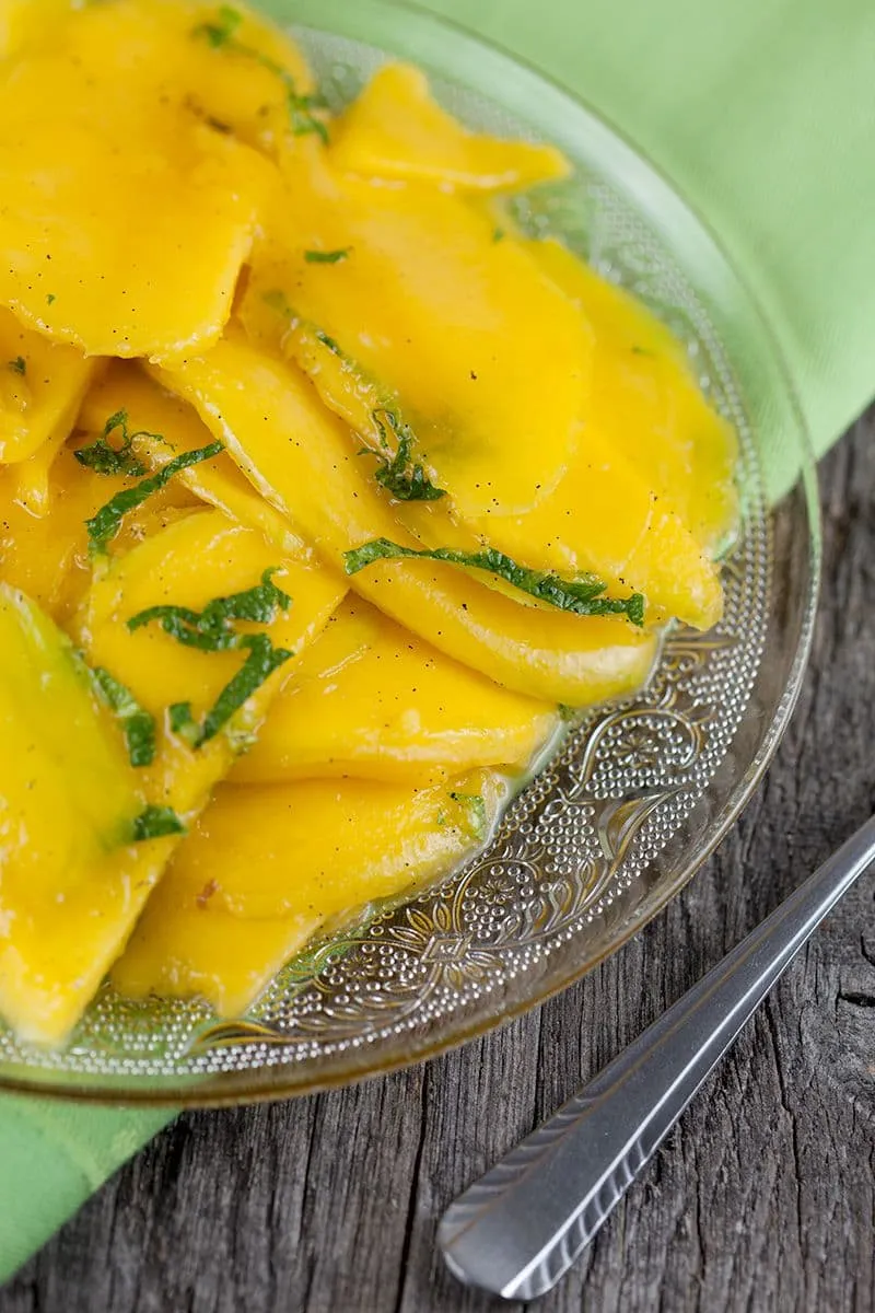Suikervrije mango plakjes